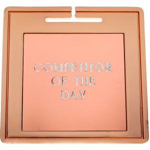 70MM COPPER MODERN SQUARE MEDAL 